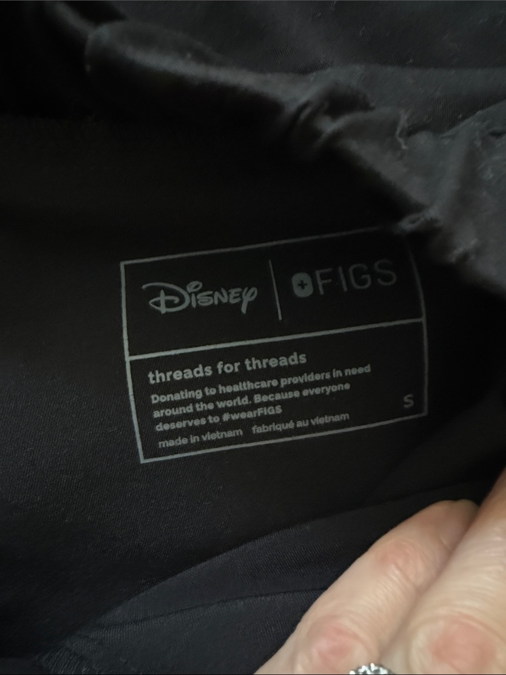 Figs - Disney Women's Black Jogger Scrub Pants - Picture 5 of 5
